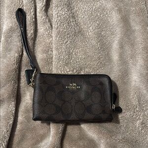 Coach Brown Wristlet